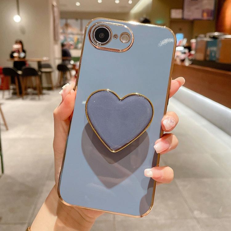 Electroplating Love Heart Holder TPU Phone Case, For iPhone 17e / 16e, For iPhone 17 Pro Max, For iPhone 17 Pro, For iPhone 17