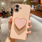 Electroplating Love Heart Holder TPU Phone Case, For iPhone 17e / 16e, For iPhone 17 Pro Max, For iPhone 17 Pro, For iPhone 17