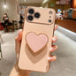 Electroplating Love Heart Holder TPU Phone Case, For iPhone 17e / 16e, For iPhone 17 Pro Max, For iPhone 17 Pro, For iPhone 17
