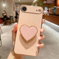 Electroplating Love Heart Holder TPU Phone Case, For iPhone Air, For iPhone 16 Pro Max, For iPhone 16 Pro, For iPhone 16 Plus