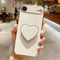 Electroplating Love Heart Holder TPU Phone Case, For iPhone Air, For iPhone 16 Pro Max, For iPhone 16 Pro, For iPhone 16 Plus