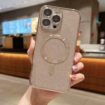 Glitter Electroplating MagSafe TPU Phone Case, For iPhone 16 Pro, For iPhone 16 Plus, For iPhone 16