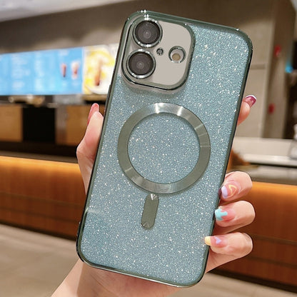 Glitter Electroplating MagSafe TPU Phone Case, For iPhone 16 Pro, For iPhone 16 Plus, For iPhone 16