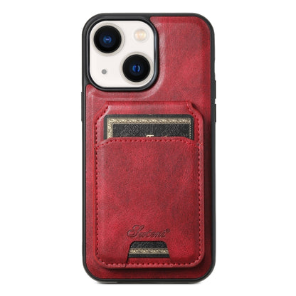 Suteni H15 MagSafe Oil Eax Leather Detachable Wallet Back Phone Case, For iPhone 15, For iPhone 14 Plus, For iPhone 14, For iPhone 14 Pro