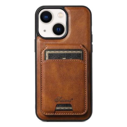 Suteni H15 MagSafe Oil Eax Leather Detachable Wallet Back Phone Case, For iPhone 14 Pro Max, For iPhone 13 Pro Max, For iPhone 13 Pro, For iPhone 13