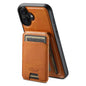 Suteni H15 MagSafe Oil Eax Leather Detachable Wallet Back Phone Case, For iPhone 17 Pro, For iPhone 17, For iPhone Air, For iPhone 16 Pro Max