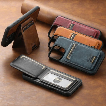 Suteni H15 MagSafe Oil Eax Leather Detachable Wallet Back Phone Case, For iPhone 17e / 16e, For iPhone 17 Pro Max, For iPhone 17 Pro, For iPhone 17