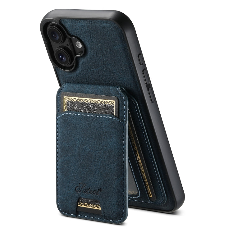 Suteni H16 Litchi Texture Leather Detachable Wallet Back Phone Case, For iPhone 16 Pro, For iPhone 16 Plus, For iPhone 16, For iPhone 15 Pro Max, For iPhone 15 Pro, For iPhone 15 Plus