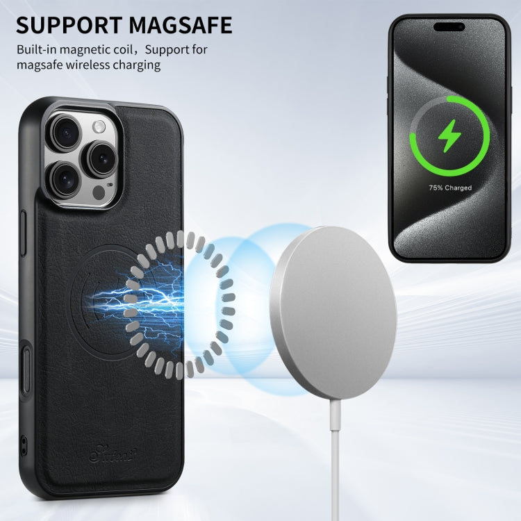 Suteni H16 Litchi Texture Leather Detachable Wallet Back Phone Case, For iPhone 16 Pro, For iPhone 16 Plus, For iPhone 16, For iPhone 15 Pro Max, For iPhone 15 Pro, For iPhone 15 Plus