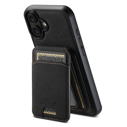 Suteni H16 Litchi Texture Leather Detachable Wallet Back Phone Case, For iPhone 18, For iPhone 18 Pro, For iPhone 18 Pro Max, For iPhone 17 Pro Max, For iPhone 17 Pro, For iPhone 17