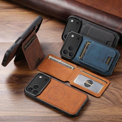 Suteni H16 Litchi Texture Leather Detachable Wallet Back Phone Case, For iPhone 18, For iPhone 18 Pro, For iPhone 18 Pro Max, For iPhone 17 Pro Max, For iPhone 17 Pro, For iPhone 17