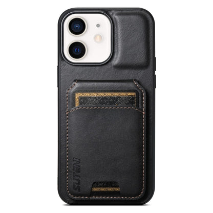 Suteni H02 Leather Wallet Stand Back Phone Case, For iPhone 11, For iPhone 11 Pro, For iPhone X / XS, For iPhone XR, For iPhone XS Max, For iPhone 17e / 16e, For iPhone 12 / 12 Pro
