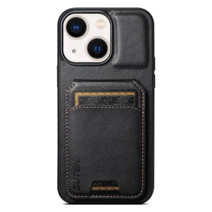 Suteni H02 Leather Wallet Stand Back Phone Case, For iPhone 16, For iPhone 15 Pro Max, For iPhone 15 Pro, For iPhone 15 Plus, For iPhone 15, For iPhone 14 Plus, For iPhone 14, For iPhone 14 Pro
