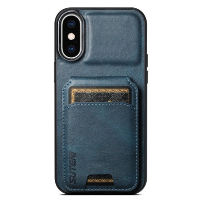 Suteni H02 Leather Wallet Stand Back Phone Case, For iPhone 11, For iPhone 11 Pro, For iPhone X / XS, For iPhone XR, For iPhone XS Max, For iPhone 17e / 16e, For iPhone 12 / 12 Pro