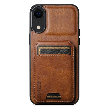 Suteni H02 Leather Wallet Stand Back Phone Case, For iPhone 11, For iPhone 11 Pro, For iPhone X / XS, For iPhone XR, For iPhone XS Max, For iPhone 17e / 16e, For iPhone 12 / 12 Pro