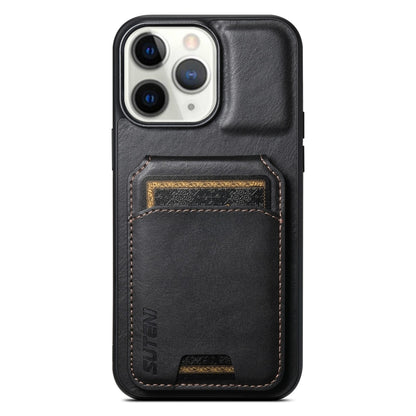 Suteni H02 Leather Wallet Stand Back Phone Case, For iPhone 11, For iPhone 11 Pro, For iPhone X / XS, For iPhone XR, For iPhone XS Max, For iPhone 17e / 16e, For iPhone 12 / 12 Pro