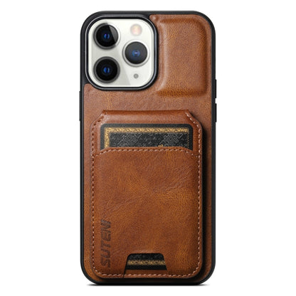 Suteni H02 Leather Wallet Stand Back Phone Case, For iPhone 11, For iPhone 11 Pro, For iPhone X / XS, For iPhone XR, For iPhone XS Max, For iPhone 17e / 16e, For iPhone 12 / 12 Pro