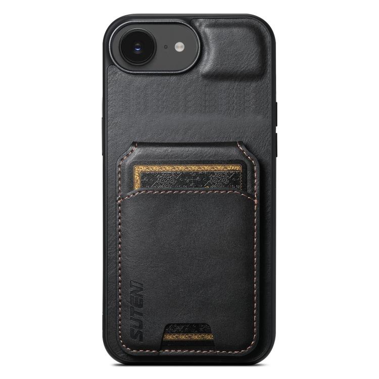 Suteni H02 Leather Wallet Stand Back Phone Case, For iPhone 11, For iPhone 11 Pro, For iPhone X / XS, For iPhone XR, For iPhone XS Max, For iPhone 17e / 16e, For iPhone 12 / 12 Pro
