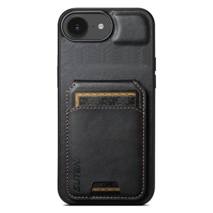 Suteni H02 Leather Wallet Stand Back Phone Case, For iPhone 11, For iPhone 11 Pro, For iPhone X / XS, For iPhone XR, For iPhone XS Max, For iPhone 17e / 16e, For iPhone 12 / 12 Pro