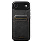 Suteni H02 Leather Wallet Stand Back Phone Case, For iPhone 18, For iPhone 18 Pro, For iPhone 18 Pro Max, For iPhone 17 Pro Max, For iPhone 17 Pro, For iPhone 17, For iPhone Air, For iPhone 16 Pro Max