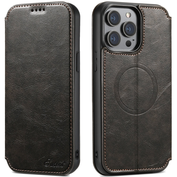 Suteni J05 Leather Magnetic MagSafe Phone Case, For iPhone 17 AIr, For iPhone 16 Pro Max, For iPhone 16 Pro, For iPhone 16 Plus, For iPhone 16, For iPhone 15 Pro Max
