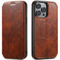Suteni J05 Leather Magnetic MagSafe Phone Case, For iPhone 15 Pro, For iPhone 15 Plus, For iPhone 15