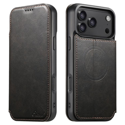 Suteni J05 Leather Magnetic MagSafe Phone Case, For iPhone 18, For iPhone 18 Pro, For iPhone 18 Pro Max, For iPhone 17 Pro Max, For iPhone 17 Pro, For iPhone 17