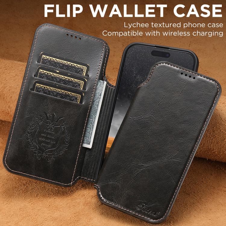 Suteni J05 Leather Magnetic MagSafe Phone Case, For iPhone 18, For iPhone 18 Pro, For iPhone 18 Pro Max, For iPhone 17 Pro Max, For iPhone 17 Pro, For iPhone 17