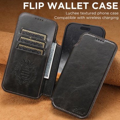 Suteni J05 Leather Magnetic MagSafe Phone Case, For iPhone 18, For iPhone 18 Pro, For iPhone 18 Pro Max, For iPhone 17 Pro Max, For iPhone 17 Pro, For iPhone 17