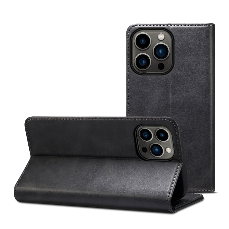 Suteni Calf Texture Horizontal Flip Leather Phone Case, For iPhone 15 Pro, For iPhone 15 Plus, For iPhone 15, For iPhone 17e / 16e