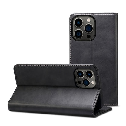 Suteni Calf Texture Horizontal Flip Leather Phone Case, For iPhone 15 Pro, For iPhone 15 Plus, For iPhone 15, For iPhone 17e / 16e