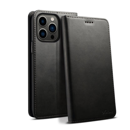 Suteni Calf Texture Horizontal Flip Leather Phone Case, For iPhone 15 Pro, For iPhone 15 Plus, For iPhone 15, For iPhone 17e / 16e