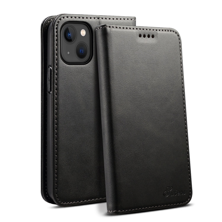 Suteni Calf Texture Horizontal Flip Leather Phone Case, For iPhone 15 Pro, For iPhone 15 Plus, For iPhone 15, For iPhone 17e / 16e