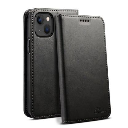Suteni Calf Texture Horizontal Flip Leather Phone Case, For iPhone 15 Pro, For iPhone 15 Plus, For iPhone 15, For iPhone 17e / 16e