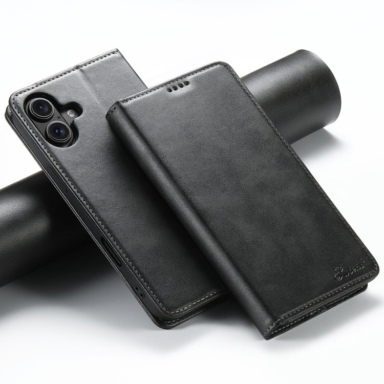 Suteni Calf Texture Horizontal Flip Leather Phone Case, For iPhone 16 Pro, For iPhone 16 Plus, For iPhone 16, For iPhone 15 Pro Max, For iPhone 15 Pro, For iPhone 15 Plus