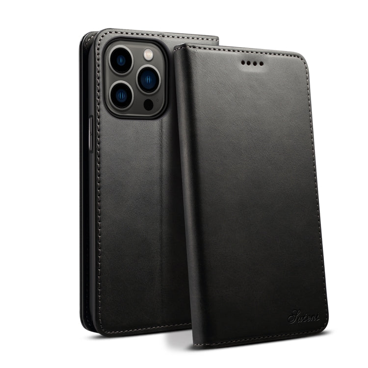 Suteni Calf Texture Horizontal Flip Leather Phone Case, For iPhone 17e / 16e, For iPhone 17 Pro Max, For iPhone 17 Pro, For iPhone 17, For iPhone Air, For iPhone 16 Pro Max