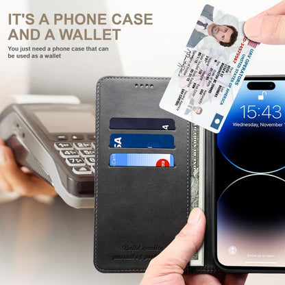 Suteni Calf Texture Horizontal Flip Leather Phone Case, For iPhone 17e / 16e, For iPhone 17 Pro Max, For iPhone 17 Pro, For iPhone 17, For iPhone Air, For iPhone 16 Pro Max