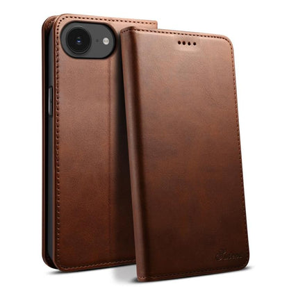 Suteni Calf Texture Horizontal Flip Leather Phone Case, For iPhone 15 Pro, For iPhone 15 Plus, For iPhone 15, For iPhone 17e / 16e