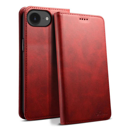 Suteni Calf Texture Horizontal Flip Leather Phone Case, For iPhone 15 Pro, For iPhone 15 Plus, For iPhone 15, For iPhone 17e / 16e