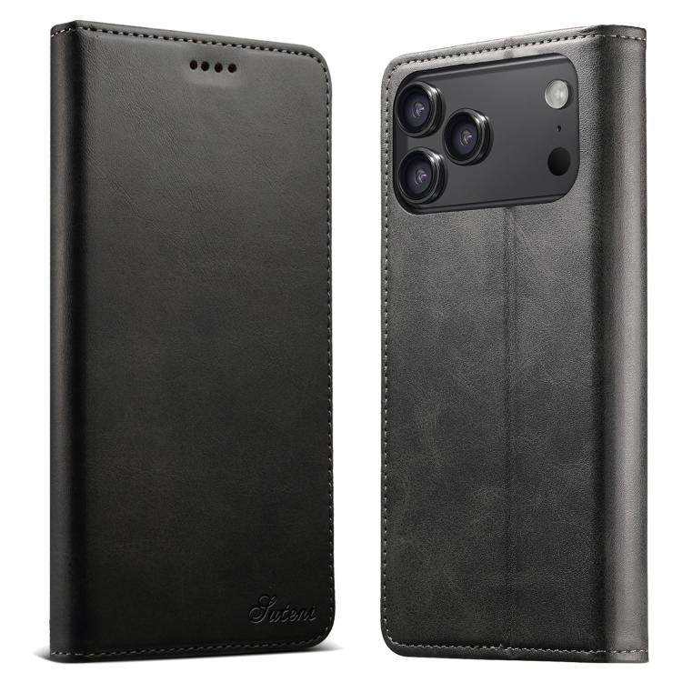 Suteni Calf Texture Horizontal Flip Leather Phone Case, For iPhone 17e / 16e, For iPhone 17 Pro Max, For iPhone 17 Pro, For iPhone 17, For iPhone Air, For iPhone 16 Pro Max