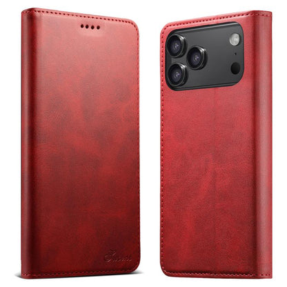 Suteni Calf Texture Horizontal Flip Leather Phone Case, For iPhone 17e / 16e, For iPhone 17 Pro Max, For iPhone 17 Pro, For iPhone 17, For iPhone Air, For iPhone 16 Pro Max