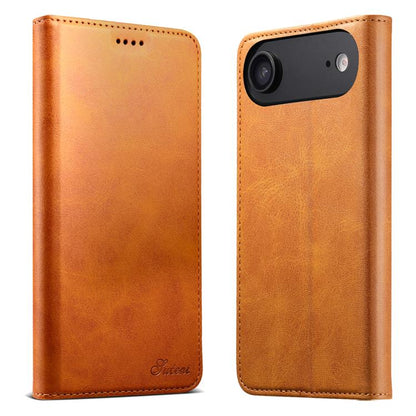 Suteni Calf Texture Horizontal Flip Leather Phone Case, For iPhone 17e / 16e, For iPhone 17 Pro Max, For iPhone 17 Pro, For iPhone 17, For iPhone Air, For iPhone 16 Pro Max