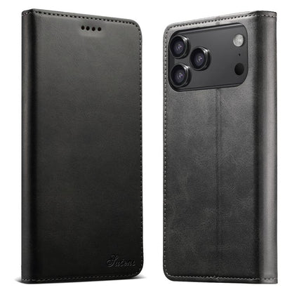 Suteni Calf Texture Horizontal Flip Leather Phone Case, For iPhone 18, For iPhone 18 Pro, For iPhone 18 Pro Max, For iPhone 17 Pro Max, For iPhone 17 Pro, For iPhone 17