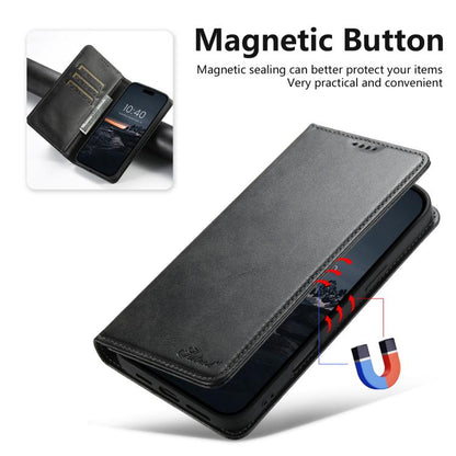 Suteni Calf Texture Horizontal Flip Leather Phone Case, For iPhone 18, For iPhone 18 Pro, For iPhone 18 Pro Max, For iPhone 17 Pro Max, For iPhone 17 Pro, For iPhone 17