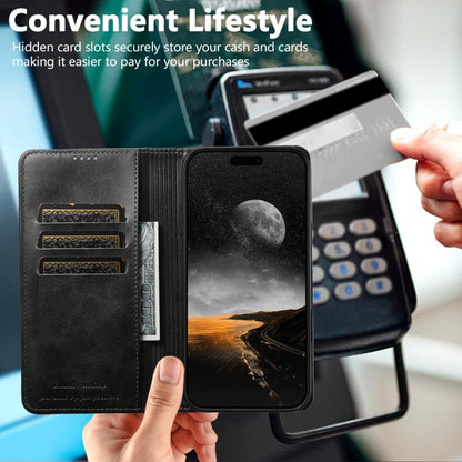Suteni Calf Texture Horizontal Flip Leather Phone Case, For iPhone 18, For iPhone 18 Pro, For iPhone 18 Pro Max, For iPhone 17 Pro Max, For iPhone 17 Pro, For iPhone 17