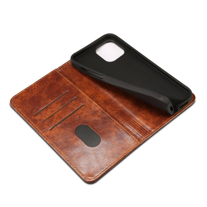 Suteni Baroque Calf Texture Buckle Wallet Leather Phone Case, For iPhone 15
