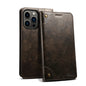 Suteni Baroque Calf Texture Buckle Wallet Leather Phone Case, For iPhone 16 Pro, For iPhone 16 Plus, For iPhone 16, For iPhone 15 Pro Max, For iPhone 15 Pro, For iPhone 15 Plus
