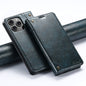Suteni Baroque Calf Texture Buckle Wallet Leather Phone Case, For iPhone 16 Pro, For iPhone 16 Plus, For iPhone 16, For iPhone 15 Pro Max, For iPhone 15 Pro, For iPhone 15 Plus