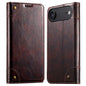 Suteni Baroque Calf Texture Buckle Wallet Leather Phone Case, For iPhone 17e / 16e, For iPhone 17 Pro Max, For iPhone 17 Pro, For iPhone 17, For iPhone Air, For iPhone 16 Pro Max