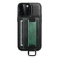 Suteni H13 Card Wallet Wrist Strap Holder PU Phone Case, For iPhone 16 Pro, For iPhone 16 Plus, For iPhone 16, For iPhone 15 Pro Max, For iPhone 15 Pro, For iPhone 15 Plus, For iPhone 15, For iPhone 17e / 16e